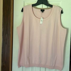 Talbots NWT Pink Pima Cotton Sleeveless Top 2X